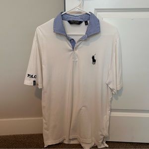 Polo Ralph Lauren Tour Edition golf polo, tour logos, white, size large